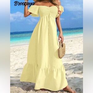 Elegant Yellow Maxi Dress